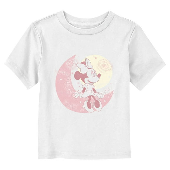 Toddler's Mickey & Friends Celestial Minnie on the Moon  Graphic Tee White 3T
