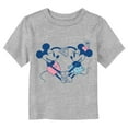 thumbnail image 1 of Toddler's Mickey & Friends Couple Heart Graphic Tee Athletic Heather 3T, 1 of 3