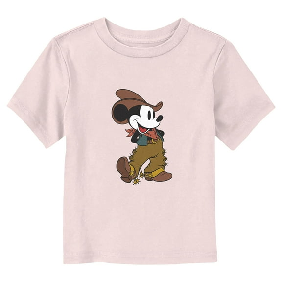 Toddler's Mickey & Friends Cowboy Mousey  Graphic Tee Light Pink 4T
