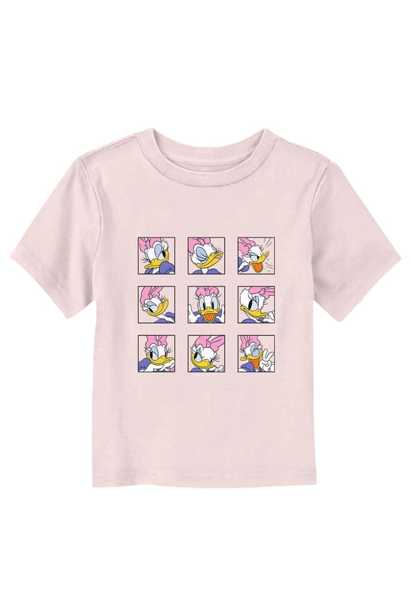 Toddler's Mickey & Friends Daisy Duck Face Expressions Graphic Tee Light Pink 2T