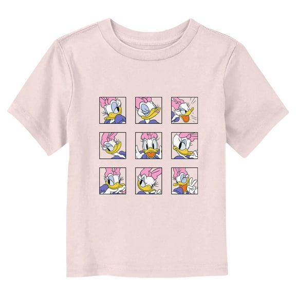 Toddler's Mickey & Friends Daisy Duck Face Expressions  Graphic Tee Light Pink 5T