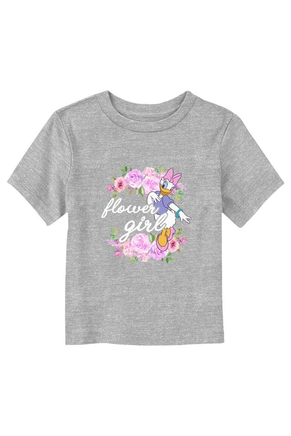 Toddler's Mickey & Friends Daisy Duck Flower Girl  Graphic Tee Athletic Heather 2T