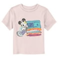 thumbnail image 1 of Toddler's Mickey & Friends Distressed Cassette Lean Graphic Tee Light Pink 3T, 1 of 3