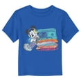 thumbnail image 1 of Toddler's Mickey & Friends Distressed Cassette Lean Graphic Tee Royal Blue 5T, 1 of 3