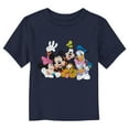 thumbnail image 1 of Toddler's Mickey & Friends Distressed Crew Photo  Graphic Tee Navy Blue 4T, 1 of 3