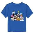 thumbnail image 1 of Toddler's Mickey & Friends Distressed Crew Photo  Graphic Tee Royal Blue 3T, 1 of 3