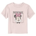 thumbnail image 1 of Toddler's Mickey & Friends Distressed Cute Minnie Portrait  Graphic Tee Light Pink 4T, 1 of 3