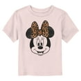 thumbnail image 1 of Toddler's Mickey & Friends Distressed Minnie Mouse With Cheetah Print Bow Graphic Tee Light Pink 4T, 1 of 8