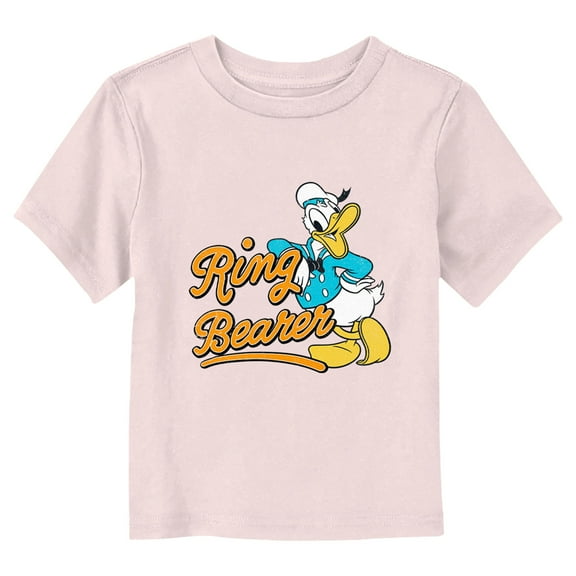 Toddler's Mickey & Friends Donald Duck Ring Bearer Graphic Tee Light Pink 5T