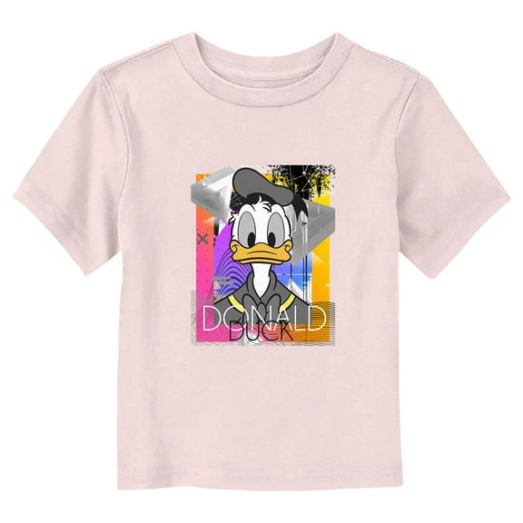 Toddler's Mickey & Friends Donald Geometric Pattern  Graphic Tee Light Pink 3T