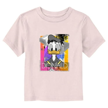 Toddler's Mickey & Friends Donald Geometric Pattern  Graphic Tee Light Pink 4T