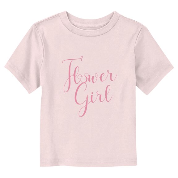 Toddler's Mickey & Friends Flower Girl Logo Graphic Tee Light Pink 2T