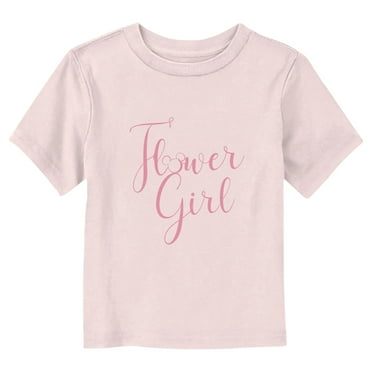 Toddler's Mickey & Friends Flower Girl Logo  Graphic Tee Light Pink 4T