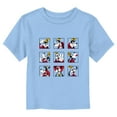 thumbnail image 1 of Toddler's Mickey & Friends Goofy Face Expressions Graphic Tee Light Blue 3T, 1 of 3