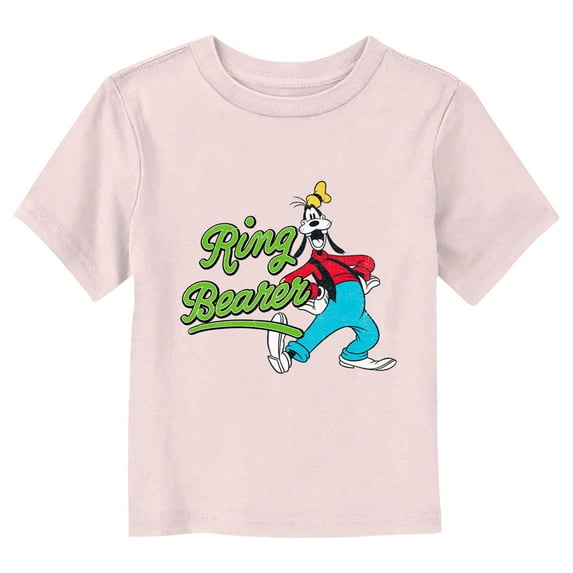 Toddler's Mickey & Friends Goofy Ring Bearer Graphic Tee Light Pink 4T