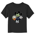 thumbnail image 1 of Toddler's Mickey & Friends Halloween Iconic Monsters Graphic Tee Black 4T, 1 of 3