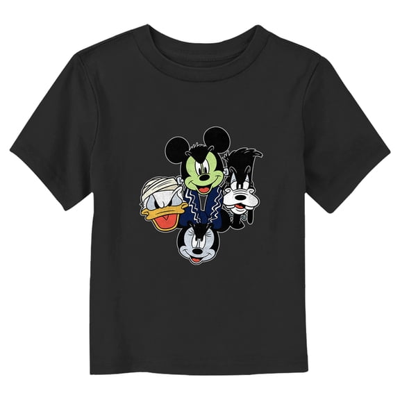 Toddler's Mickey & Friends Halloween Iconic Monsters Graphic Tee Black 4T