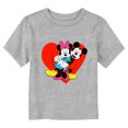 thumbnail image 1 of Toddler's Mickey & Friends Hugging Hearts Retro  Graphic Tee Athletic Heather 3T, 1 of 3