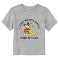 thumbnail image 1 of Toddler's Mickey & Friends I Just Wanna Hang With My Dog  Graphic Tee Athletic Heather 5T, 1 of 3