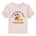 thumbnail image 1 of Toddler's Mickey & Friends I Just Wanna Hang With My Dog  Graphic Tee Light Pink 3T, 1 of 3