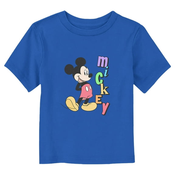 Toddler's Mickey & Friends Iconic Pose Mickey  Graphic Tee Royal Blue 2T
