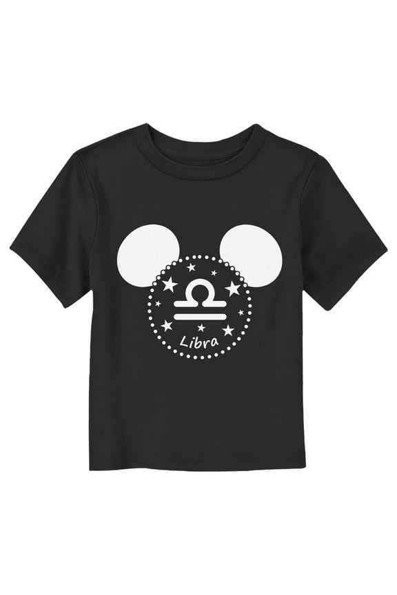 Toddler's Mickey & Friends Libra Symbol Graphic Tee Black 3T