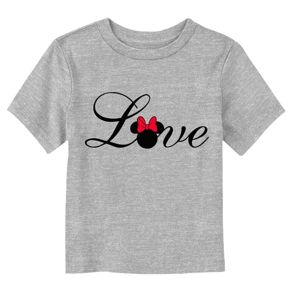 Toddler's Mickey & Friends Love Minnie Silhouette Graphic Tee Athletic Heather 4T