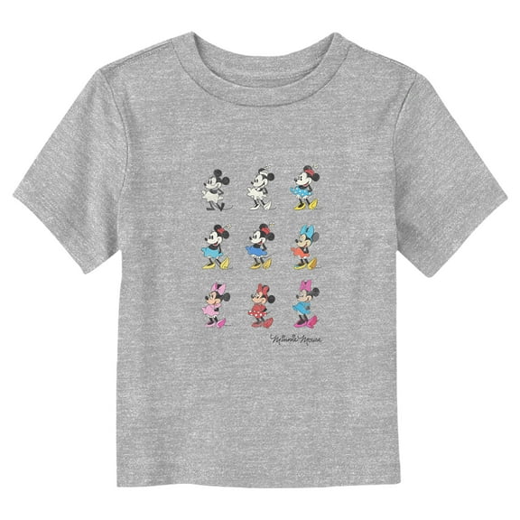 Toddler's Mickey & Friends Minnie Design Evolution  Graphic Tee Athletic Heather 4T