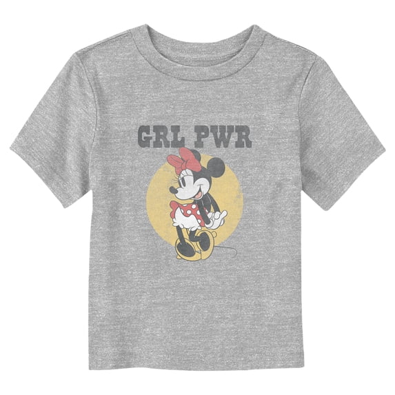 Toddler's Mickey & Friends Minnie Girl Power Graphic Tee Athletic Heather 3T
