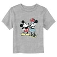 thumbnail image 1 of Toddler's Mickey & Friends & Minnie Vintage Couple Distressed  Graphic Tee Athletic Heather 5T, 1 of 3