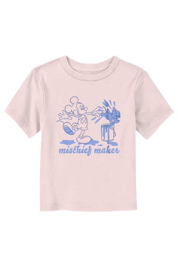 Toddler's Mickey & Friends Mischief Maker  Graphic Tee Light Pink 2T