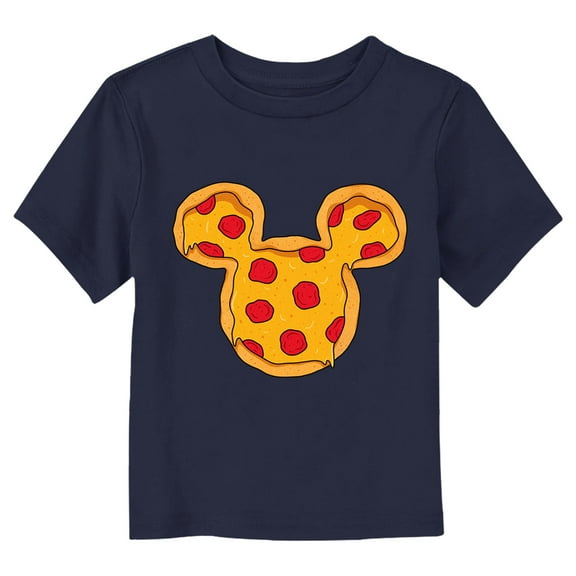 Toddler's Mickey & Friends Mousey Pizza Graphic Tee Navy Blue 3T