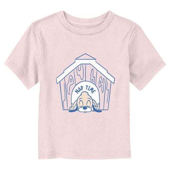 Toddler's Mickey & Friends Nap Time Pluto Graphic Tee Light Pink 2T