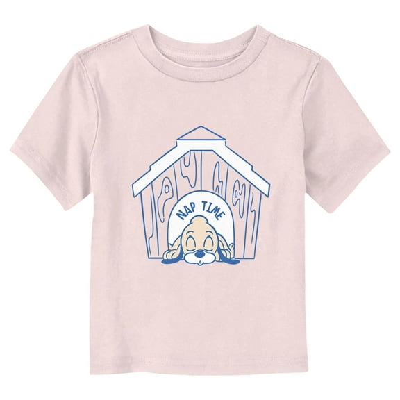 Toddler's Mickey & Friends Nap Time Pluto Graphic Tee Light Pink 4T