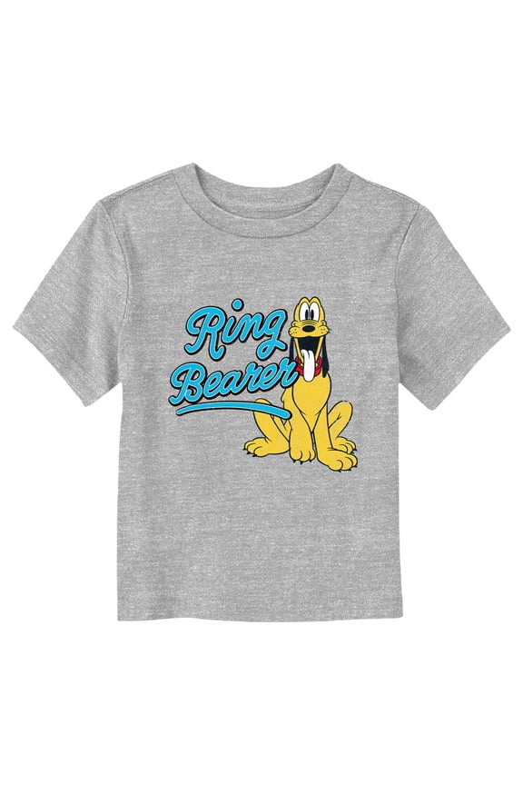 Toddler's Mickey & Friends Pluto Ring Bearer Graphic Tee Athletic Heather 4T