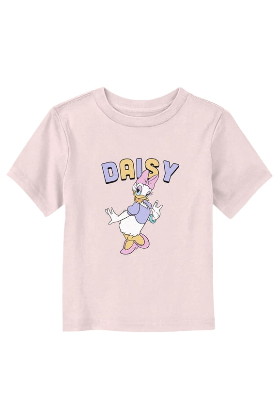 Toddler's Mickey & Friends Retro Daisy Duck Graphic Tee Light Pink 2T