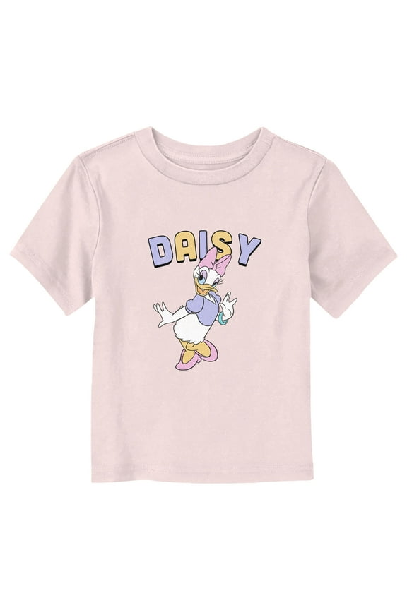 Toddler's Mickey & Friends Retro Daisy Duck  Graphic Tee Light Pink 4T