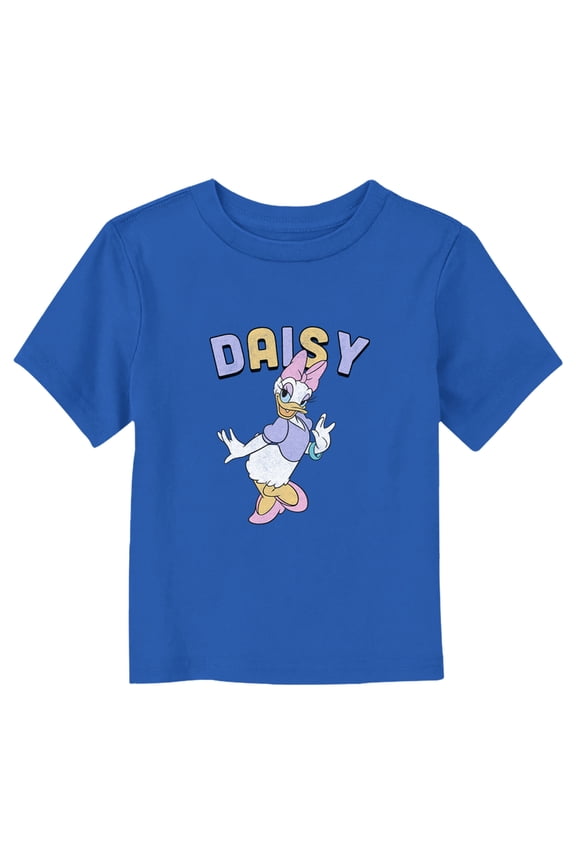 Toddler's Mickey & Friends Retro Daisy Duck Graphic Tee Royal Blue 2T