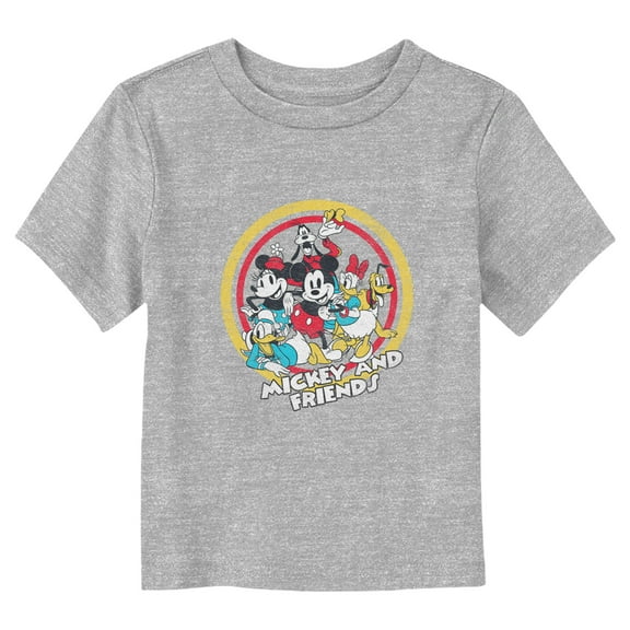 Toddler's Mickey & Friends Retro Squad  Graphic Tee Athletic Heather 5T