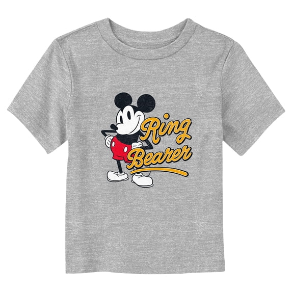 Toddler's Mickey & Friends Ring Bearer Retro Mickey Graphic Tee Athletic Heather 4T