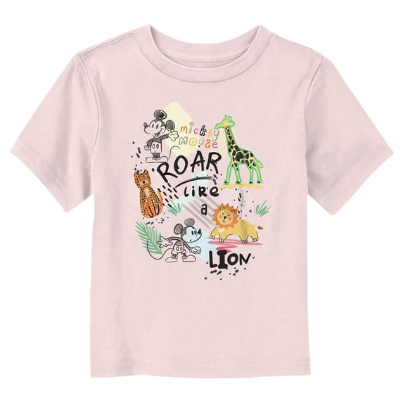 Toddler's Mickey & Friends Roar Like a Lion Graphic Tee Light Pink 2T