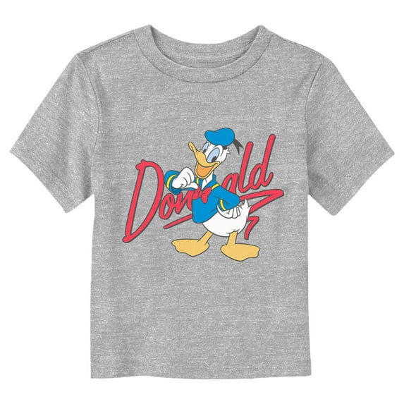 Toddler's Mickey & Friends Signed by Donald Duck Graphic Tee Athletic Heather 4T