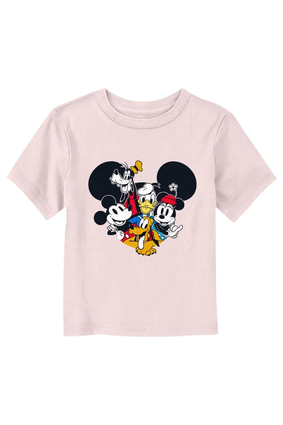 Toddler's Mickey & Friends Team Together Graphic Tee Light Pink 2T