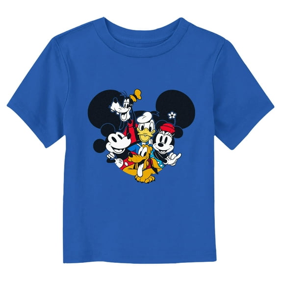 Toddler's Mickey & Friends Team Together Graphic Tee Royal Blue 5T
