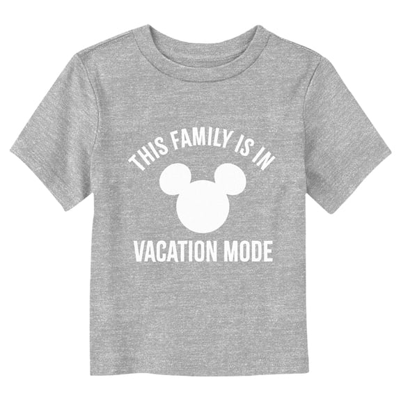 Toddler's Mickey & Friends This Family is in Vacation Mode Classic Silhouette Graphic Tee Athletic Heather 3T