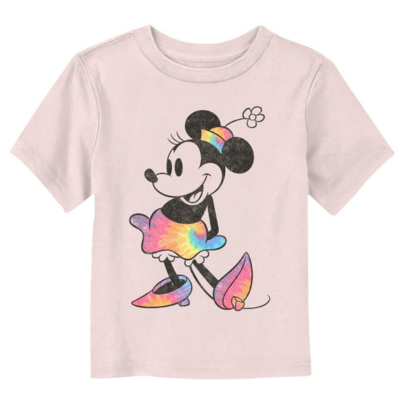 Toddler's Mickey & Friends Tie Dye Minnie Graphic Tee Light Pink 4T