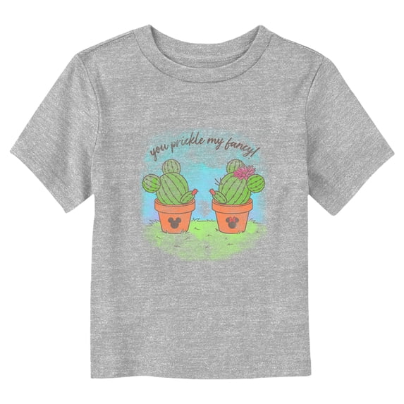 Toddler's Mickey & Friends You Prickle My Fancy Couple Graphic Tee Athletic Heather 5T