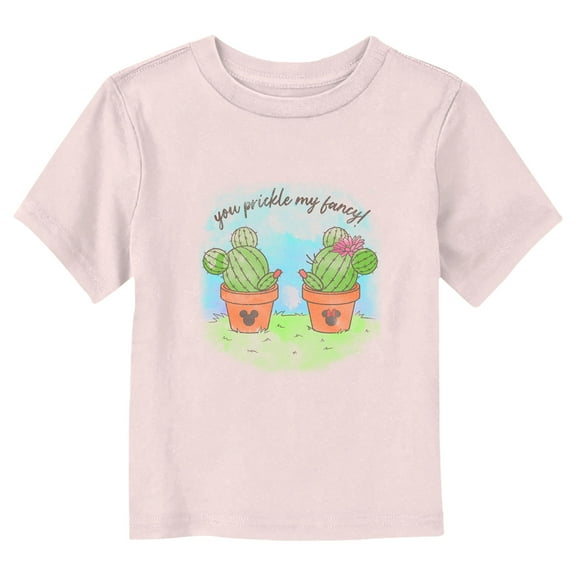 Toddler's Mickey & Friends You Prickle My Fancy Couple  Graphic Tee Light Pink 4T