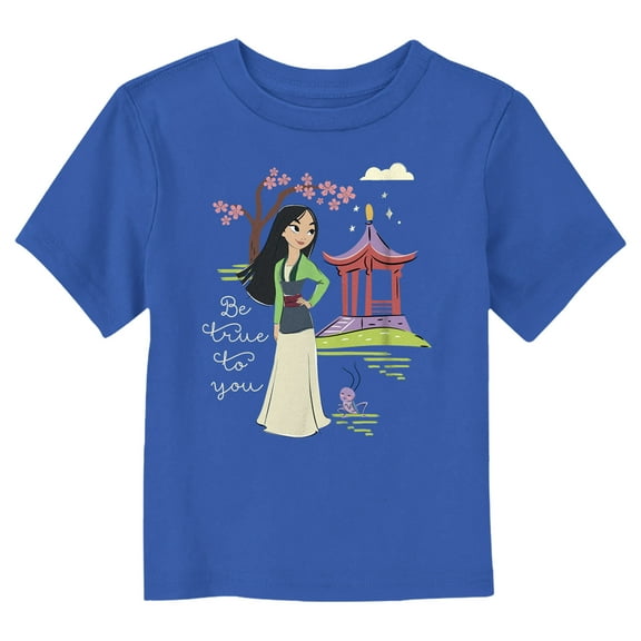 Toddler's Mulan Be True to You  Graphic Tee Royal Blue 4T