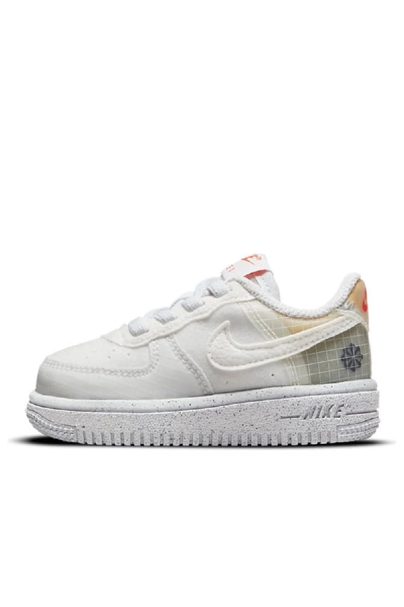 Toddler's Nike Air Force 1 Crater 'Creamwhite Gray' White/White-Orange (DH4341 100) - 4